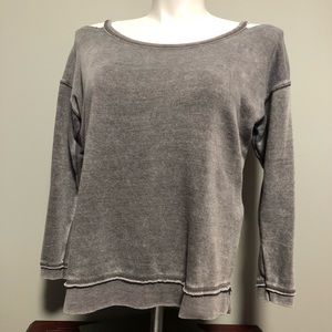 Ocean Drive Grey Cut Sleeve Sweater